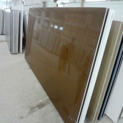 Pure Brown Artificial Stone/Artificial quartz slab/Countertop